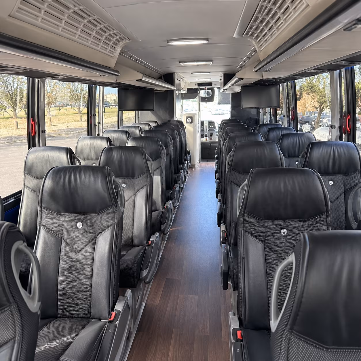 new haven charter bus rental interior