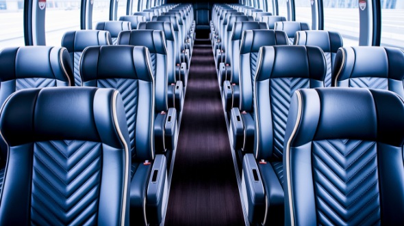 new haven 56 passenger charter bus inside