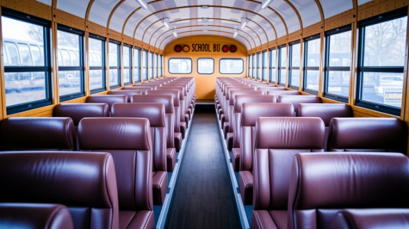school bus rental interior fairfield